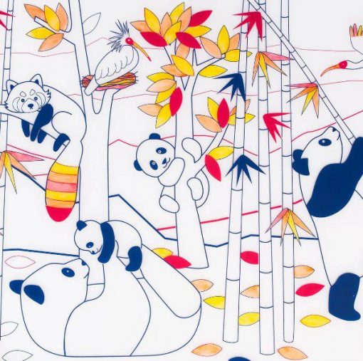 Coloriage Set de table "Panda" - Super Petit
