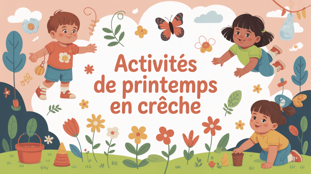activités de printemps crèche enfants sensoriel nature