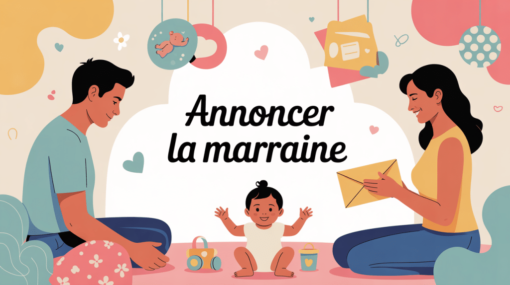 annoncer la marraine scène familiale enveloppe