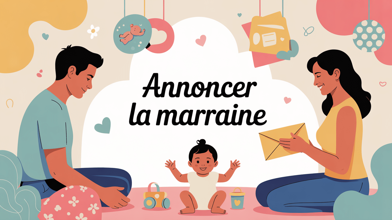 annoncer la marraine scène familiale enveloppe