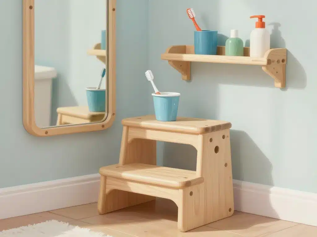 apprendre à se brosser les dents montessori enfant salle de bain petit coin