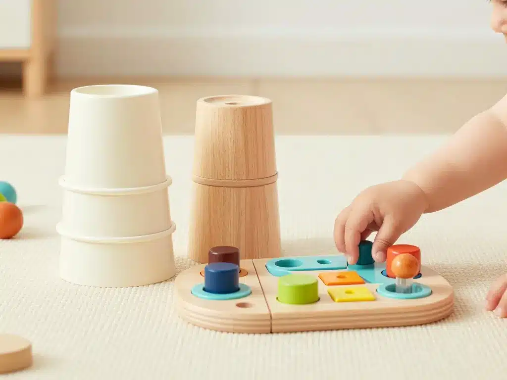 cadeau bébé 1 an motricité jeux motricité fine empilage manipulation