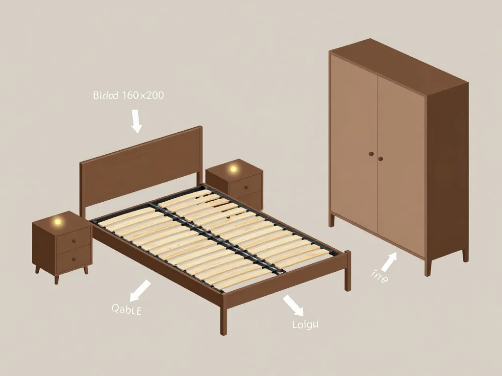 chambre adulte complete 160x200 schéma qualité mobilier