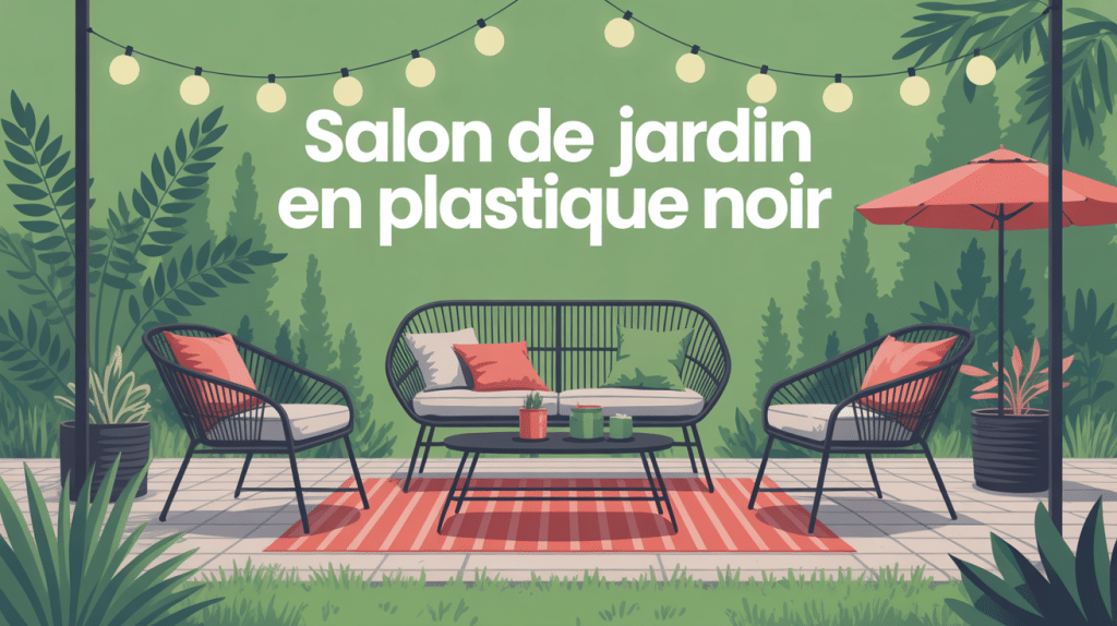 comment raviver un salon de jardin en plastique noir rénové sous le soleil