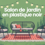 comment raviver un salon de jardin en plastique noir rénové sous le soleil