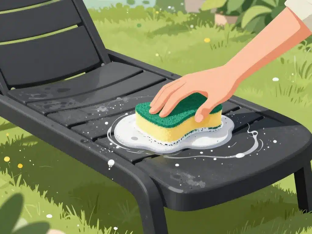 comment raviver un salon de jardin en plastique noir nettoyage avant après