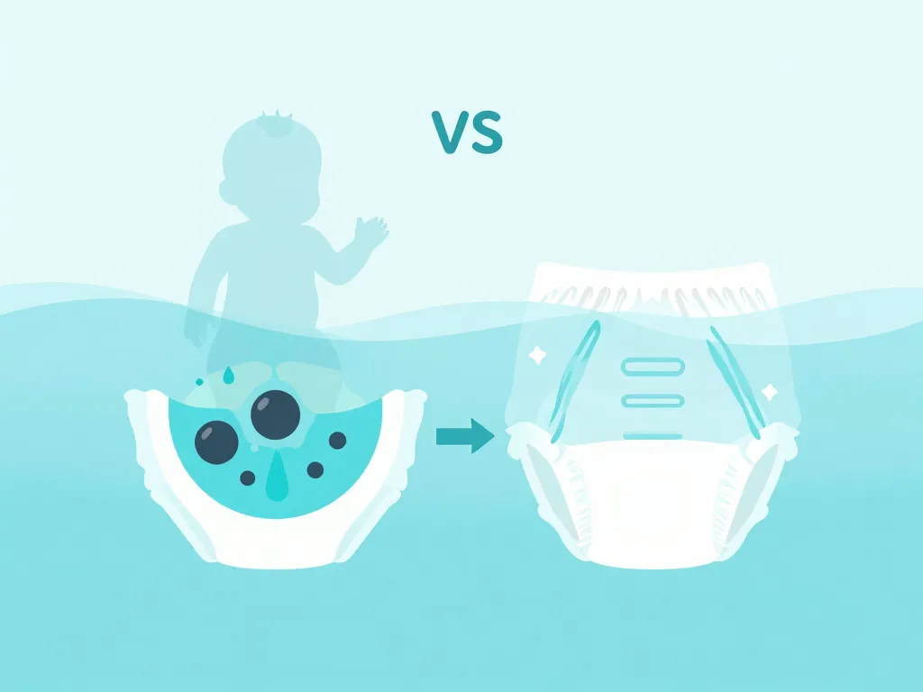 Schéma explicatif couche de bain bébé vs classique