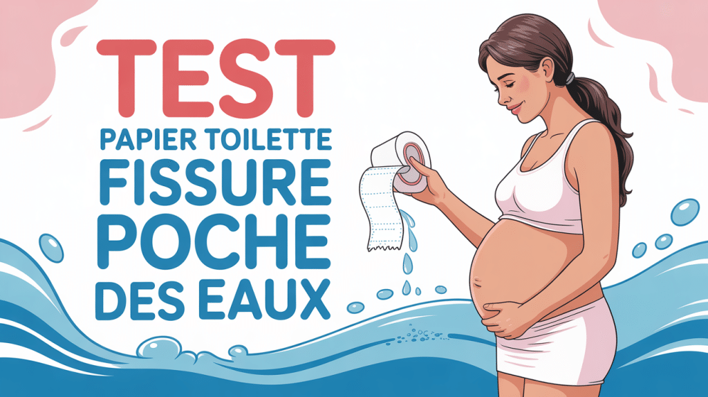 Femme enceinte effectue test papier toilette fissure poche des eaux
