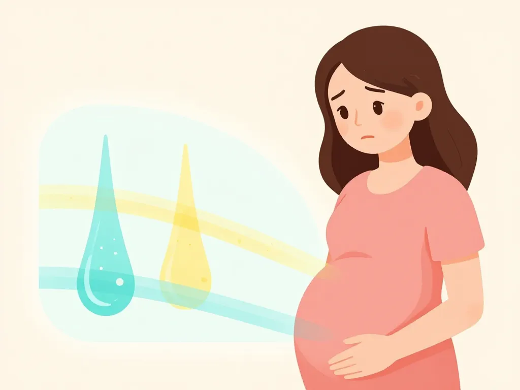 Symptômes fissure poche des eaux test papier toilette illustration