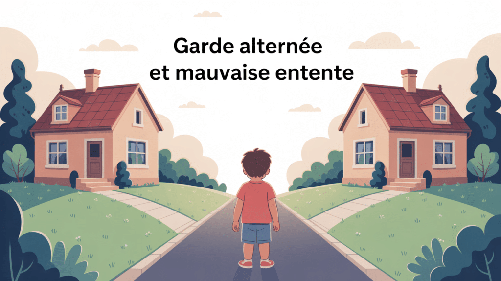 garde alternée mauvaise entente entre parents enfant deux maisons