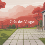 Grès des Vosges en terrasse, allée et façade