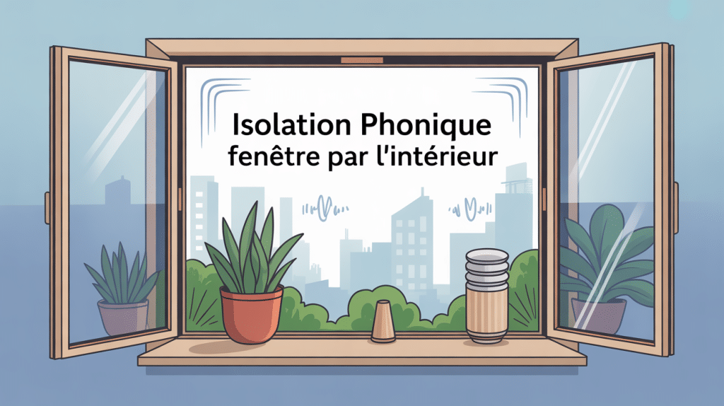 isolation phonique fenêtre par l'intérieur illustration moderne