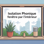 isolation phonique fenêtre par l'intérieur illustration moderne