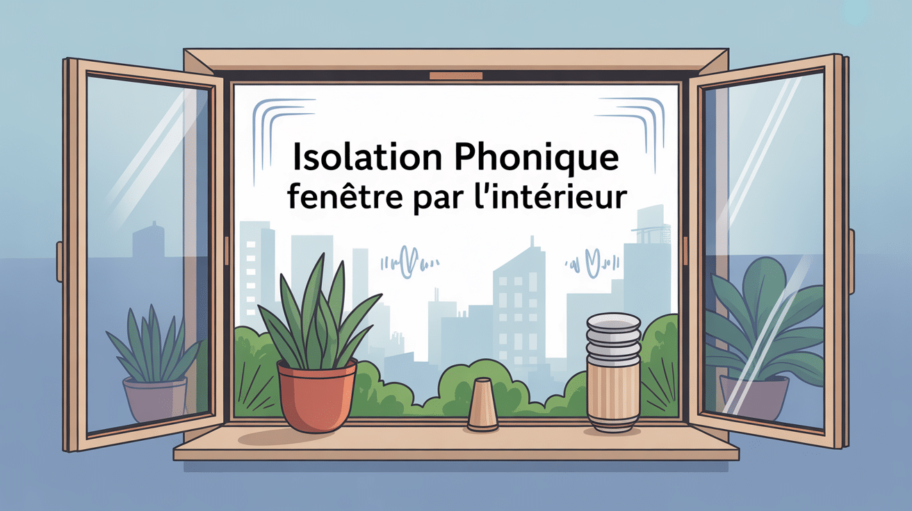 isolation phonique fenêtre par l'intérieur illustration moderne