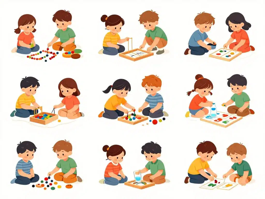 jeux montessori 4 ans motricité langage maths