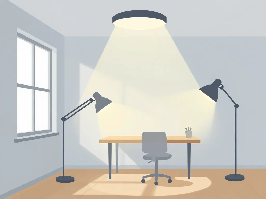 schema studio creatif plusieurs lampe createur