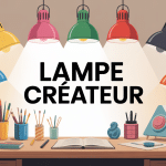 illustration espace creatif avec lampe createur