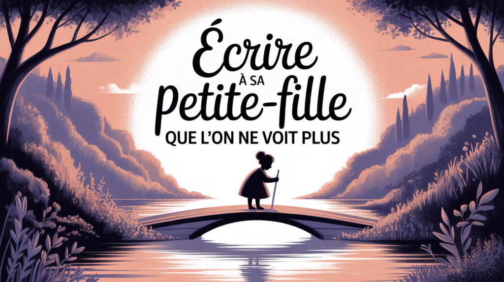 Illustration de lettre à ma petite fille que je ne vois plus avec un pont lumineux