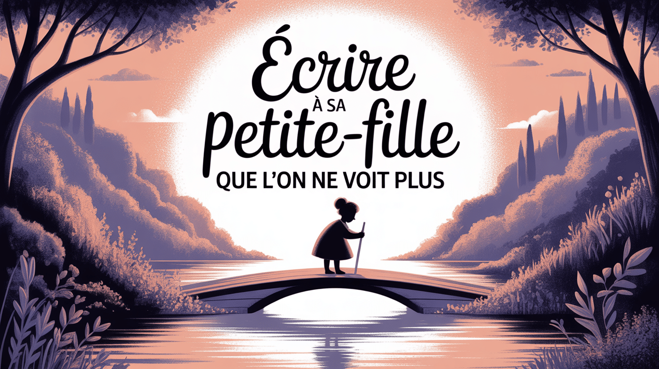 Illustration de lettre à ma petite fille que je ne vois plus avec un pont lumineux