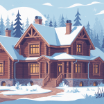 maison en bois de russie traditionnelle en rondins sous la neige