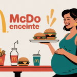 mcdo enceinte femme enceinte plateau burgers frites