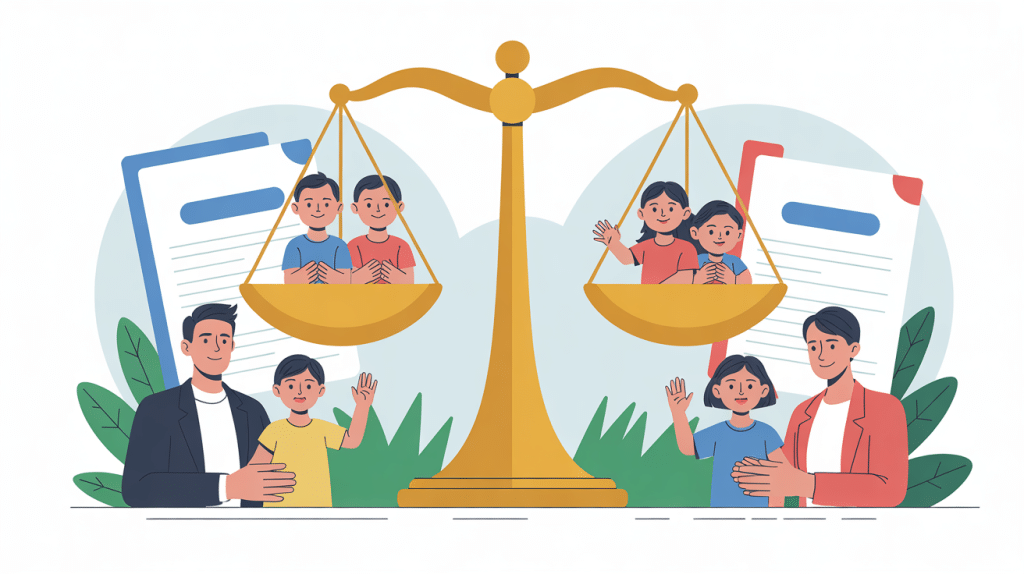 mon ex ne respecte pas le jugement que faire illustration balance justice parent enfants