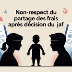 non respect du partage des frais après décision du jaf illustration