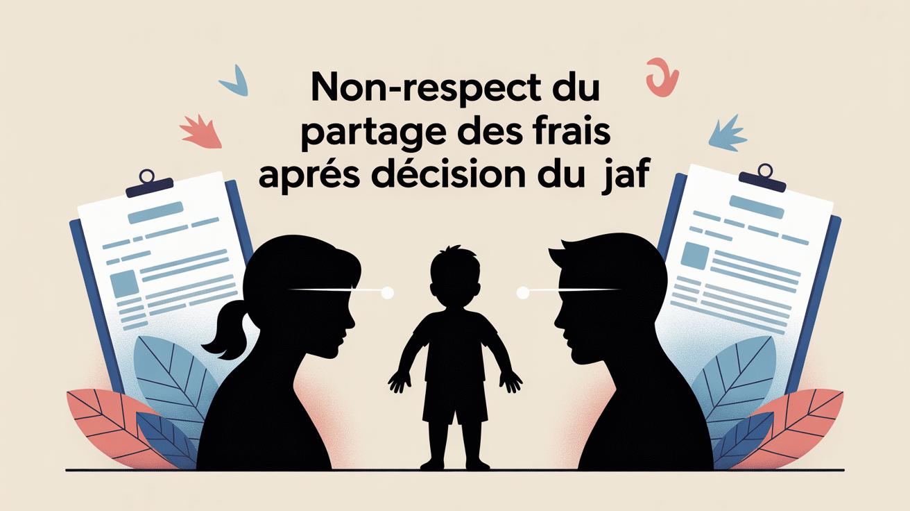 non respect du partage des frais après décision du jaf illustration