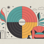 Illustration colorée o design cercle abstrait design contemporain