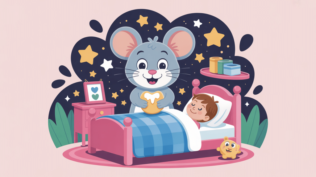 petit mot de la petite souris à imprimer illustration chambre enfant magique