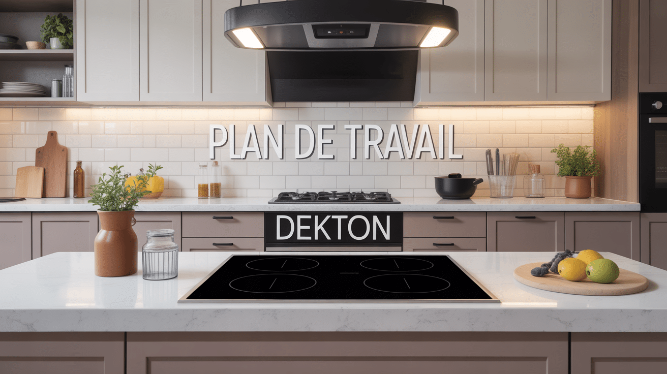 Plan de travail en Dekton cuisine moderne design