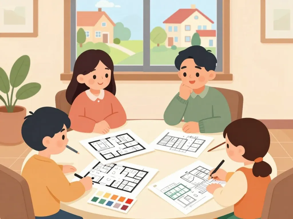 plan maison 4 chambres famille analyse besoins plans