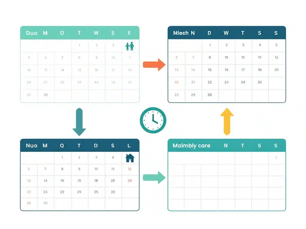 tableaux planning nounou excel gratuit mensuel et partagé