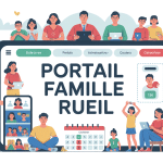 Portail famille Rueil illustration familles démarches en ligne