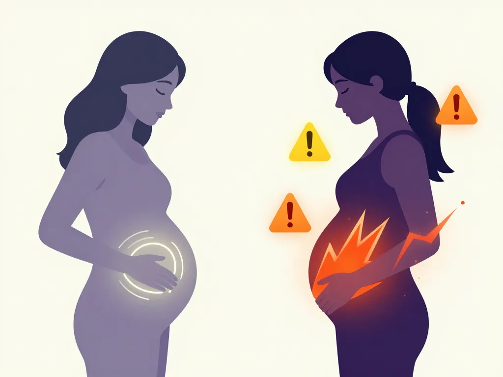 remontée acide fin de grossesse signe accouchement comparaison normal alerte