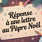 réponse lettre au père noel lettre manuscrite ambiance noel