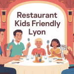 restaurant kids friendly lyon illustration famille attablée