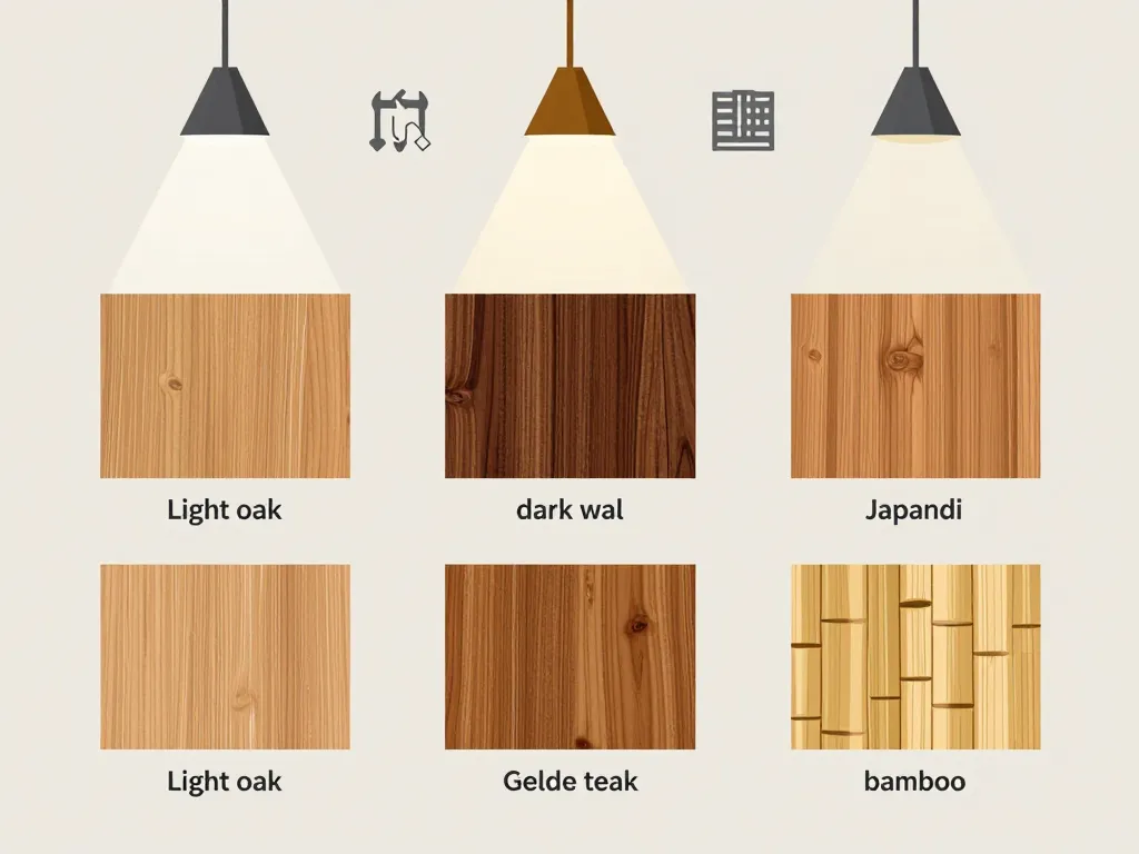 Différents bois et styles pour spot en bois décoratif