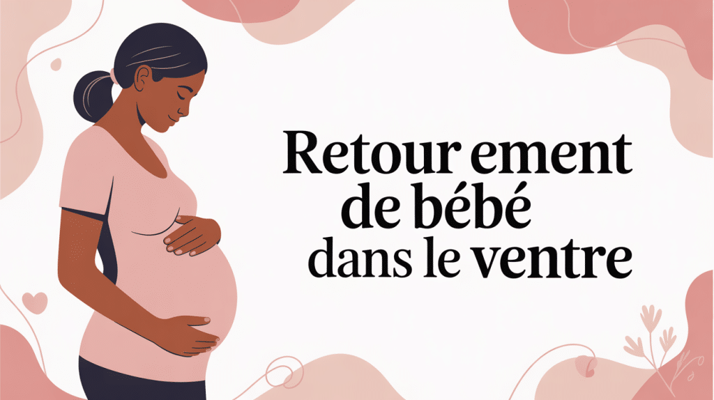 symptôme bébé qui se retourne dans le ventre, femme enceinte, style rassurant