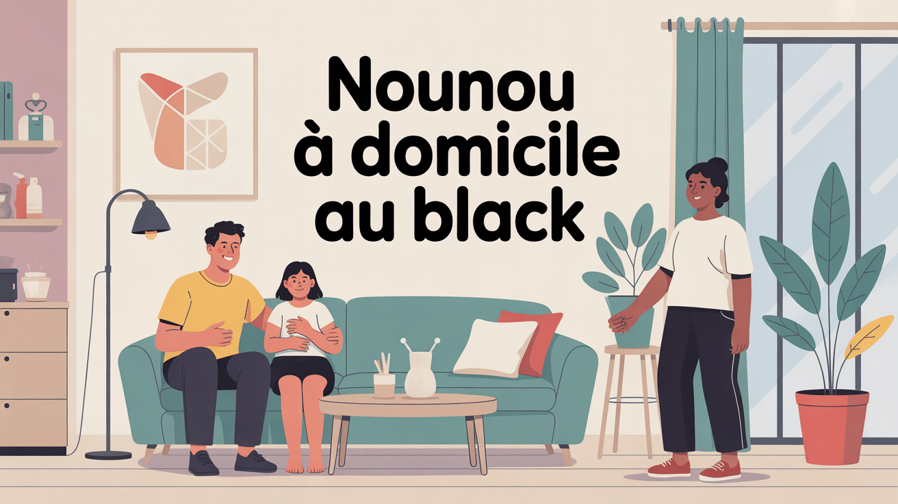 Illustration du tarif nounou à domicile au black en famille moderne