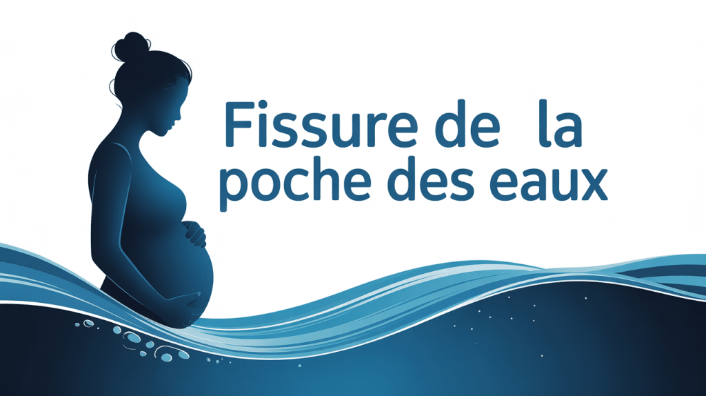 Test maison fissure poche des eaux illustration femme enceinte