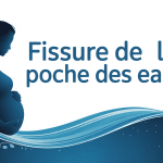 Test maison fissure poche des eaux illustration femme enceinte
