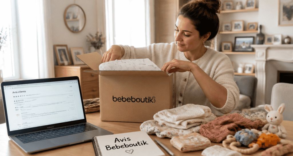avis bebeboutik mère ouvre colis