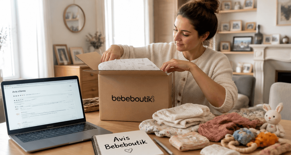 avis bebeboutik mère ouvre colis