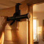 barre de traction de porte sur cadre bois