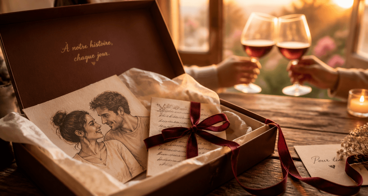 cadeau mariage inoubliable portrait personnalisé et lettre