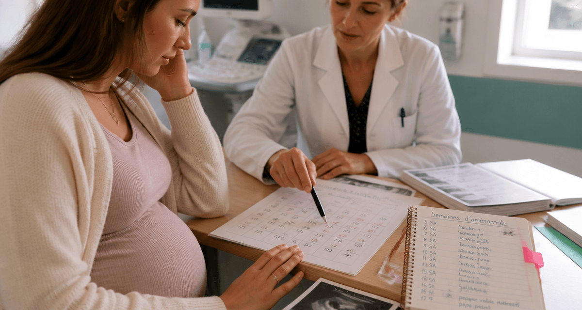 calculer les semaine aménorrhée femme enceinte calendrier