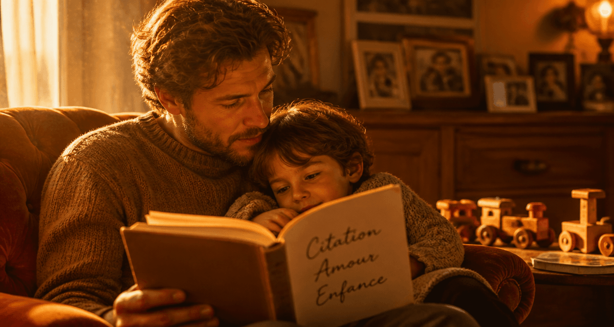 citation amour enfance parent lit à un enfant
