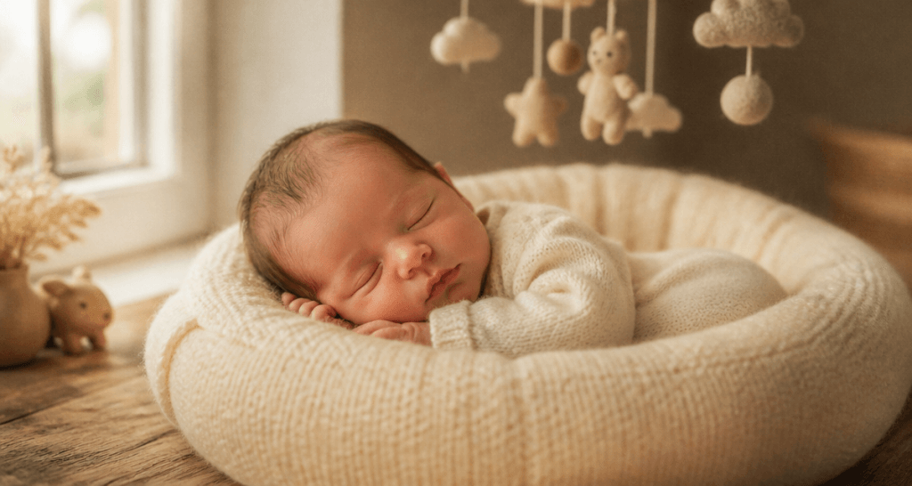 cocon bebe nouveau-ne endormi laine merinos