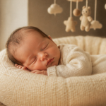 cocon bebe nouveau-ne endormi laine merinos